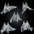 Battle-Damaged Cloak Set – 5 Torn & Worn Capes Heroic 32mm Scale