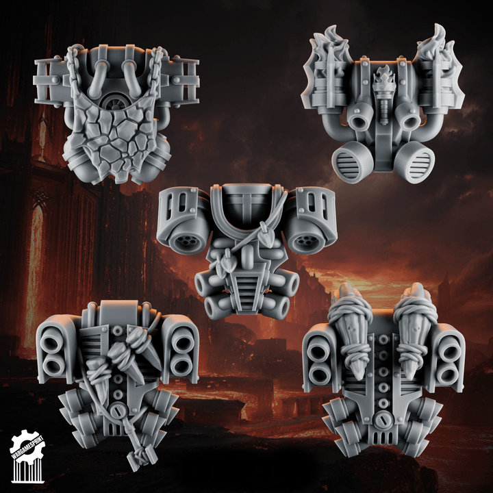 Emberforge back pack set 1 - Fire lizards