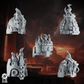Emberforge shoulder pads x5 set 2 - Fire lizards