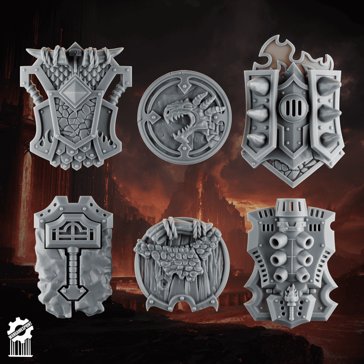 Emberforge shields - Fire lizards
