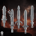 Emberforge swords x5 set 1 - Fire lizards