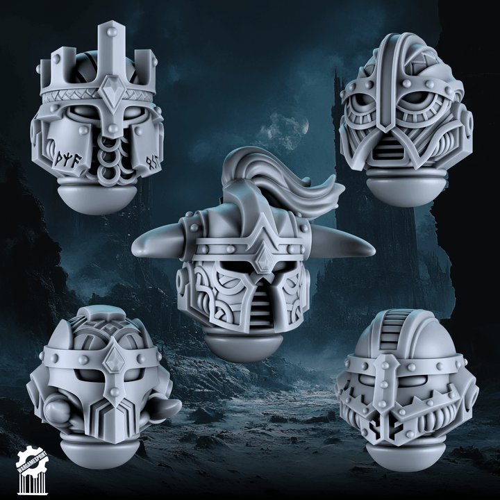 Space Viking Helmets (Set of 5)