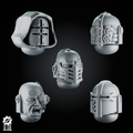 Crusader Helmets Set 2 – 5 Knightly Heads