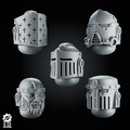 Crusader Helmets Set 3 – 5 Knightly Heads