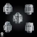 Crusader Helmets Set 8 – 5 Knightly Heads