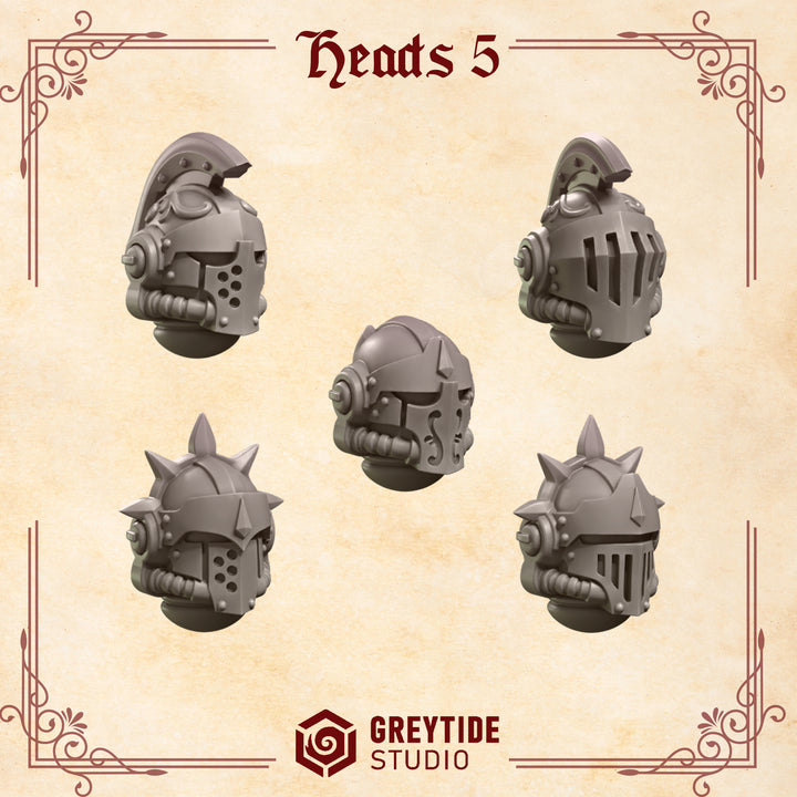 Crimson Lords Heads - Set 5 (5 Pieces)