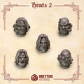 Crimson Lords Heads - Set 2 (5 Pieces)