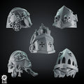 Crusader Shoulder Pad Set 1 – 5 Gothic Pauldrons + Heroic 32mm Scale