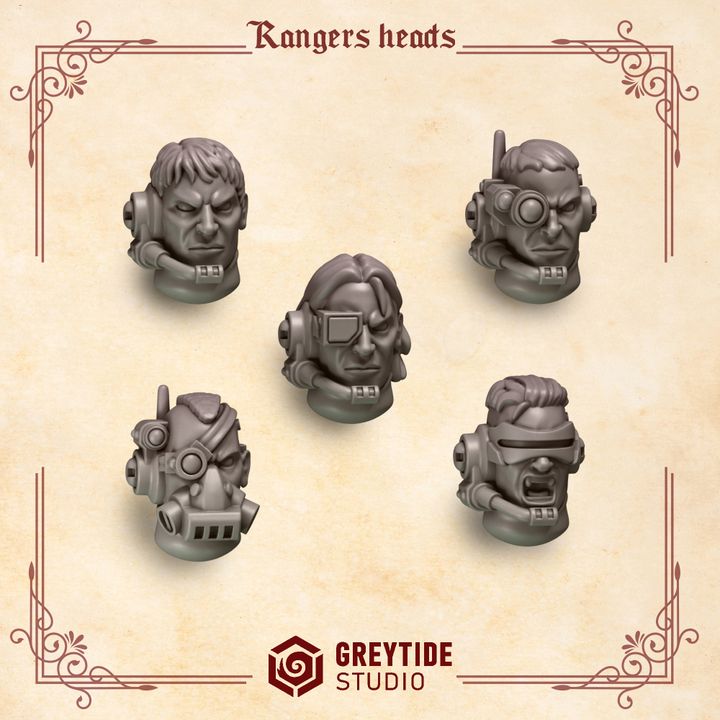 Crimson Lords Heads - Ranger (5 Pieces)