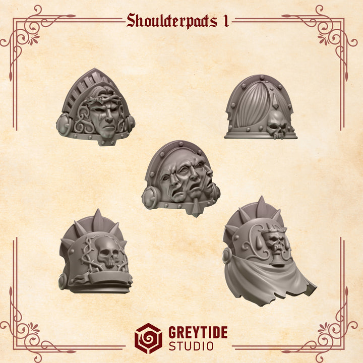 Crimson Lords Shoulder pads - Set 1 (5 Pieces)