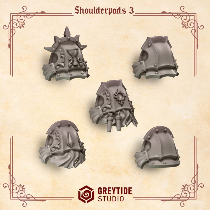 Crimson Lords Shoulder pads - Set 3 (5 Pieces)