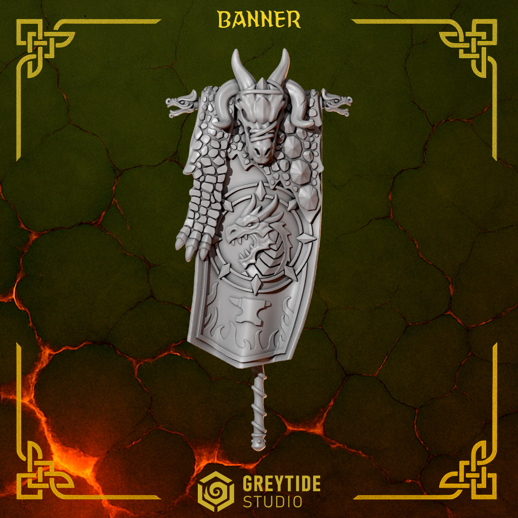 Anvil Wardens Banner (1 Piece) – 3D printed bits for 40k miniatures, New Zealand