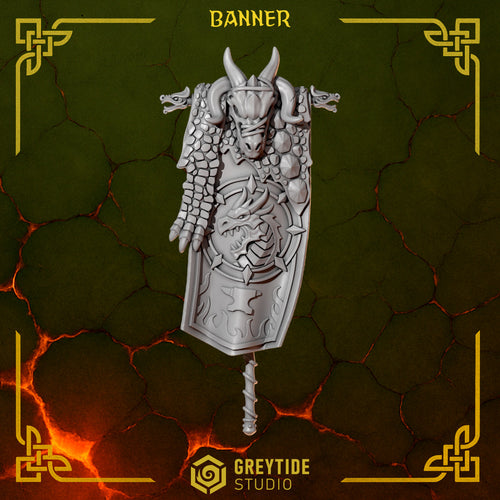 Anvil Wardens Banner (1 Piece) – 3D printed bits for 40k miniatures, New Zealand