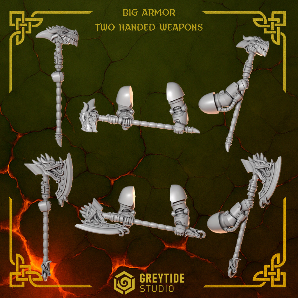 Anvil Wardens Big / Terminator Melee Weapons (6 Pieces) – 3D printed weapons for 40k miniatures, New Zealand