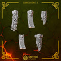 Anvil Wardens Loincloths - Set 2 (5 Pieces) – 3D printed bits for 40k miniatures, New Zealand