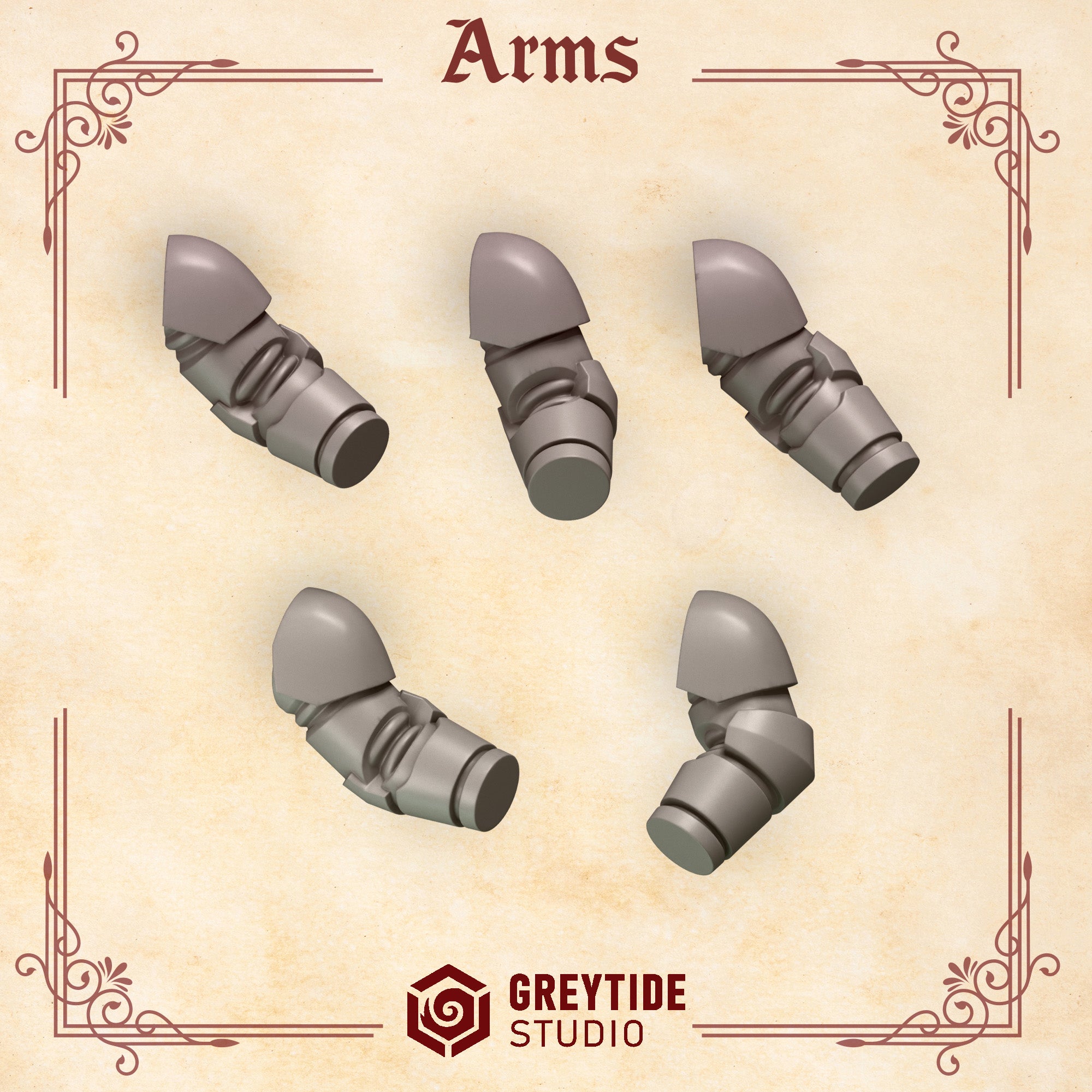 Crimson Lords Arms (5 Pieces)