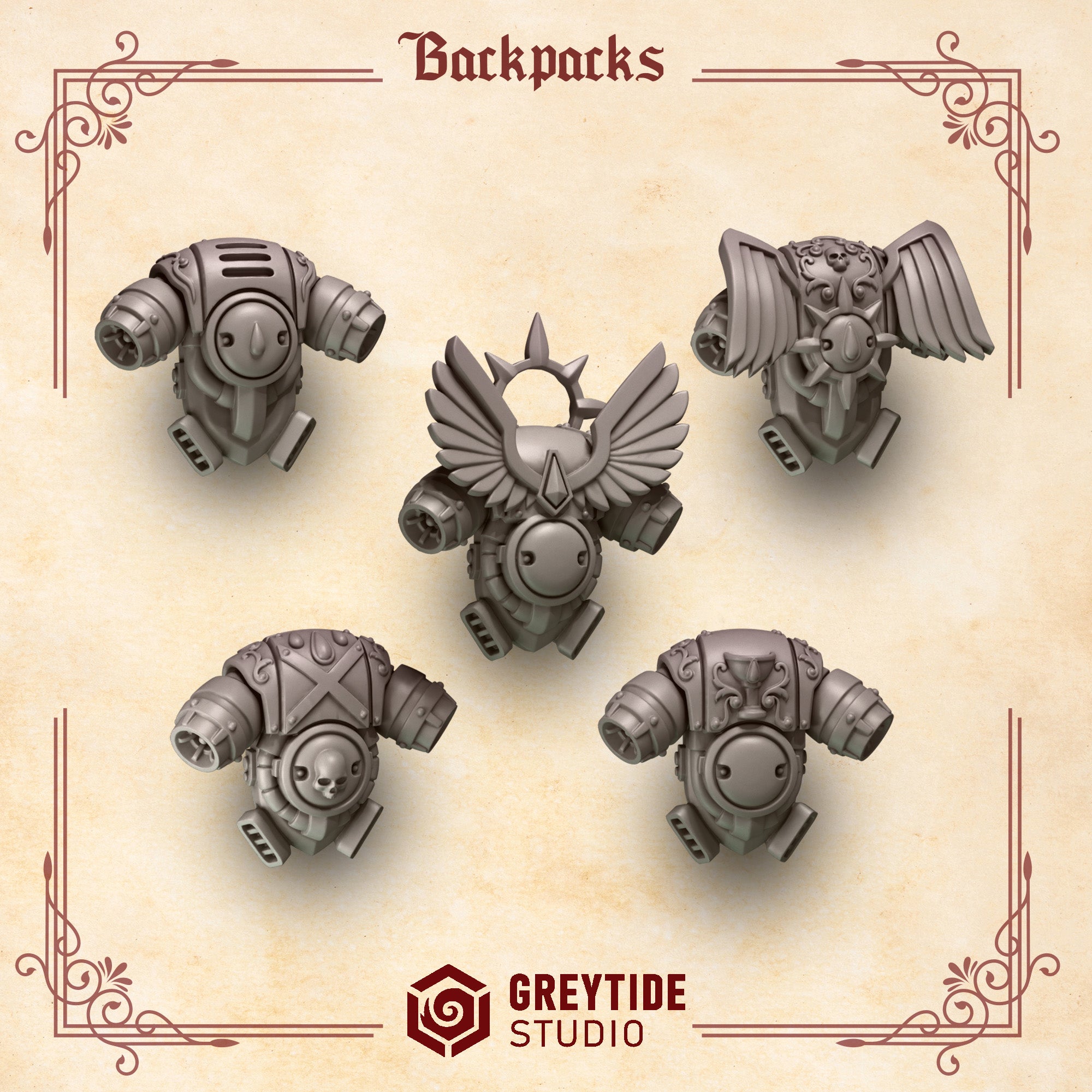 Crimson Lords Backpacks (5 Pieces)