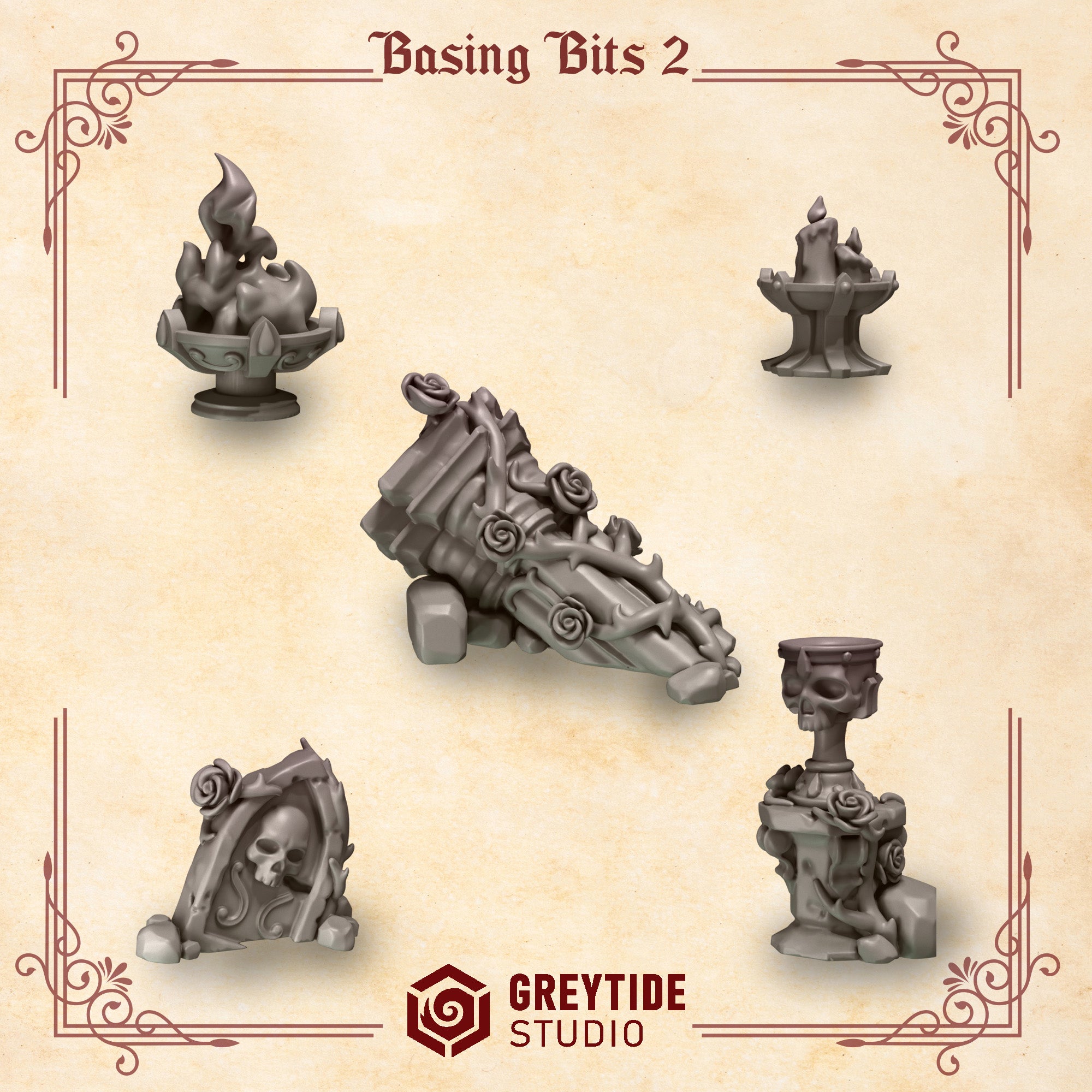 Crimson Lords Basing bits - Set 2 (5 Pieces)