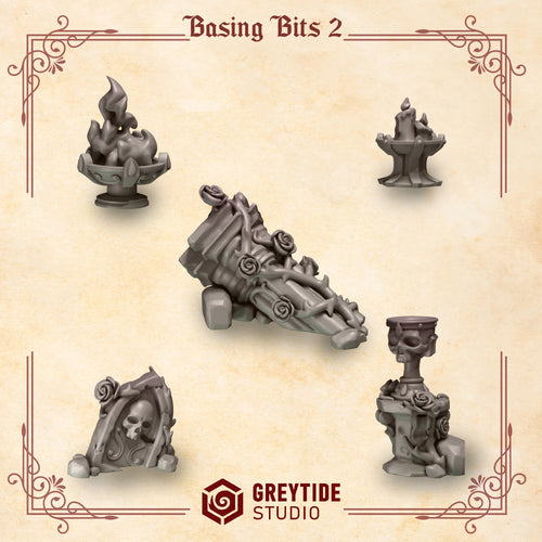 Crimson Lords Basing bits - Set 2 (5 Pieces) – 3D printed bits for 40k miniatures, New Zealand