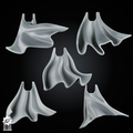 Neutral Cloak Set – 5 Simple Capes, Heroic 32mm Scale