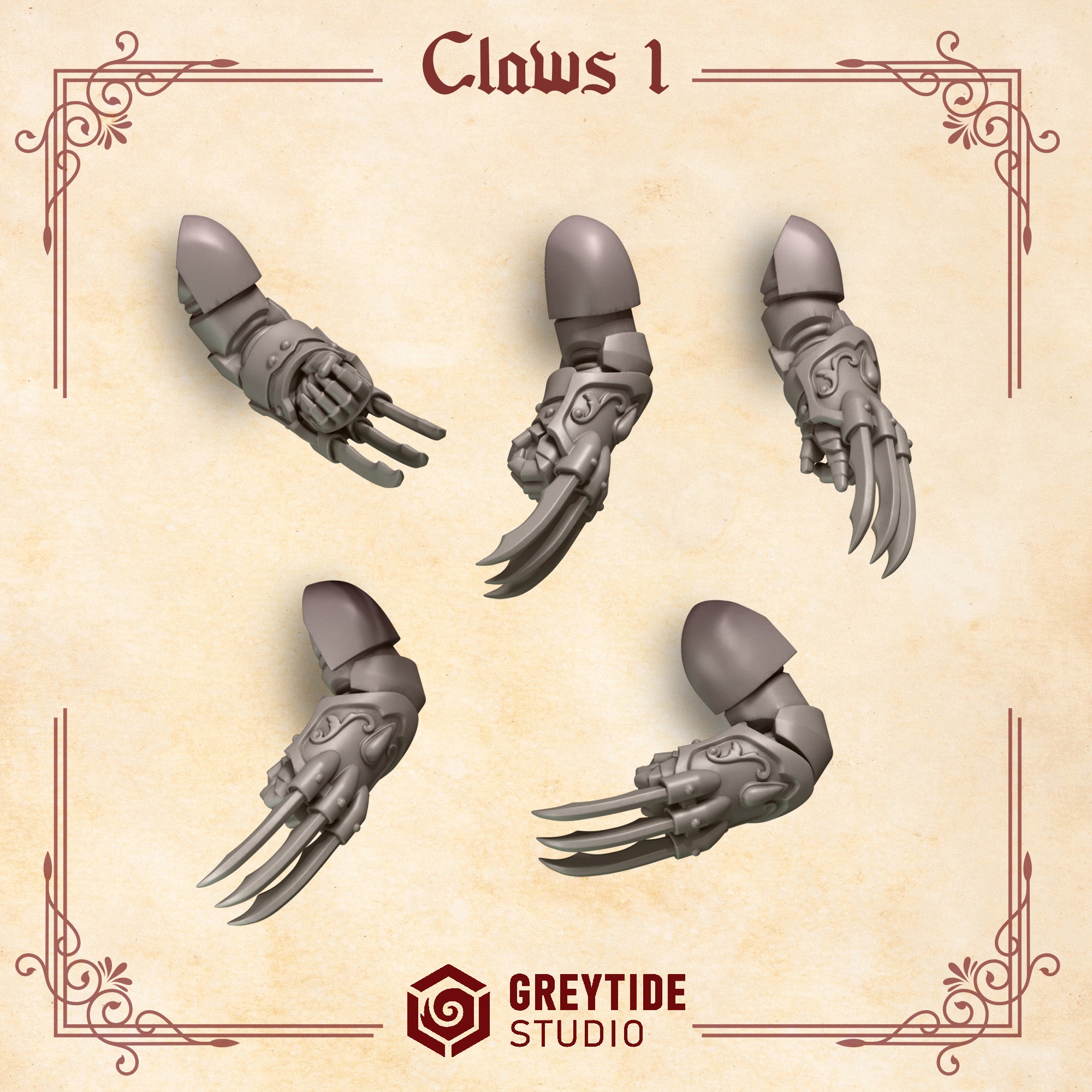 Crimson Lords Claws - Set 1 (5 Pieces)