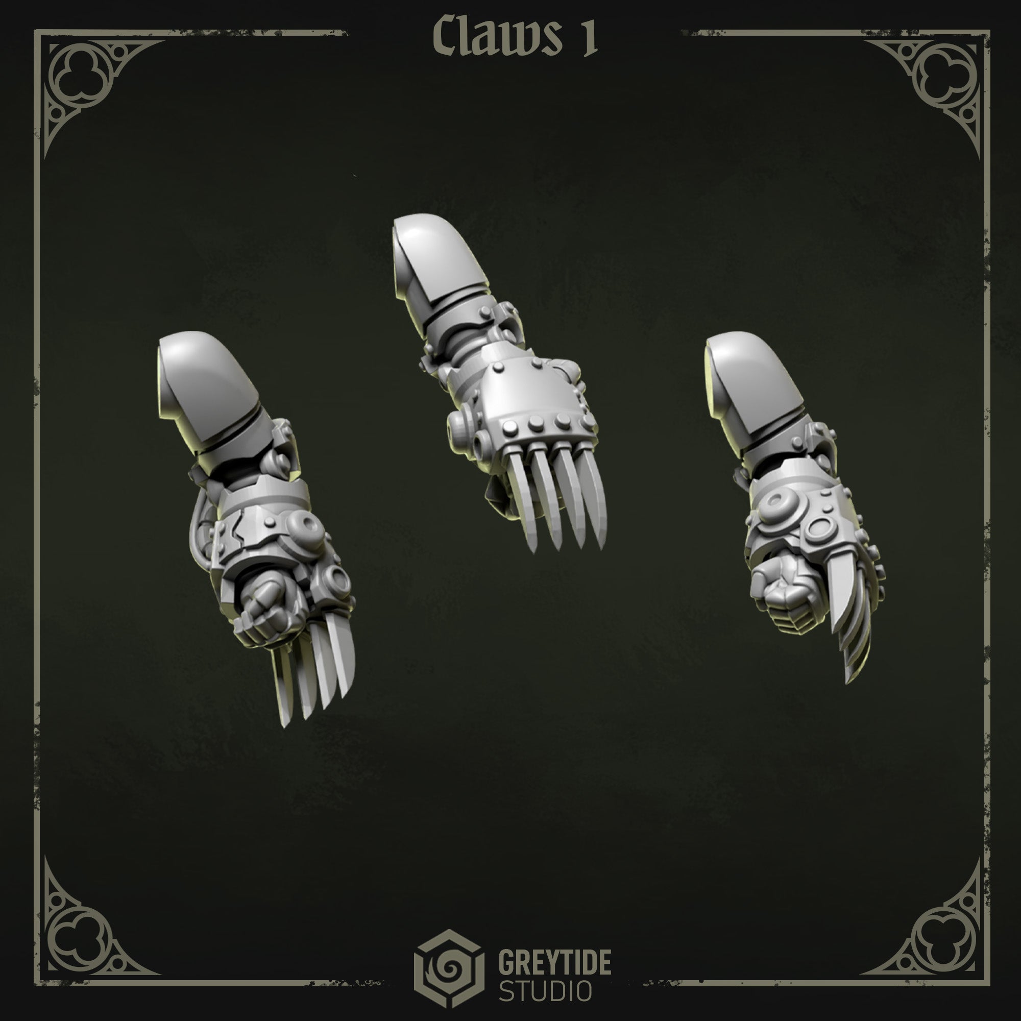 Eternal Pilgrims Claws - Set 1 (3 Pieces) – 3D printed weapons for 40k miniatures, New Zealand