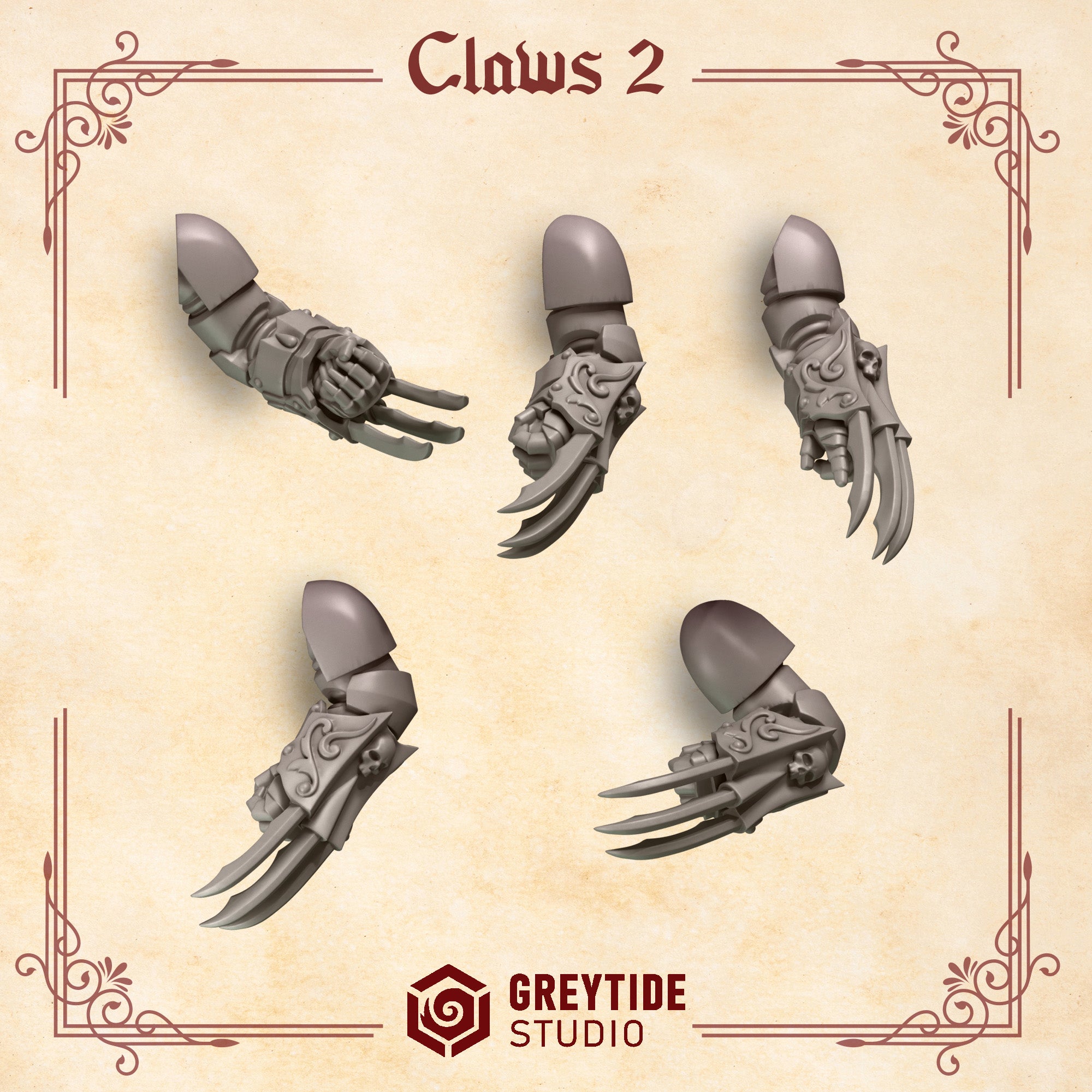 Crimson Lords Claws - Set 2 (5 Pieces)