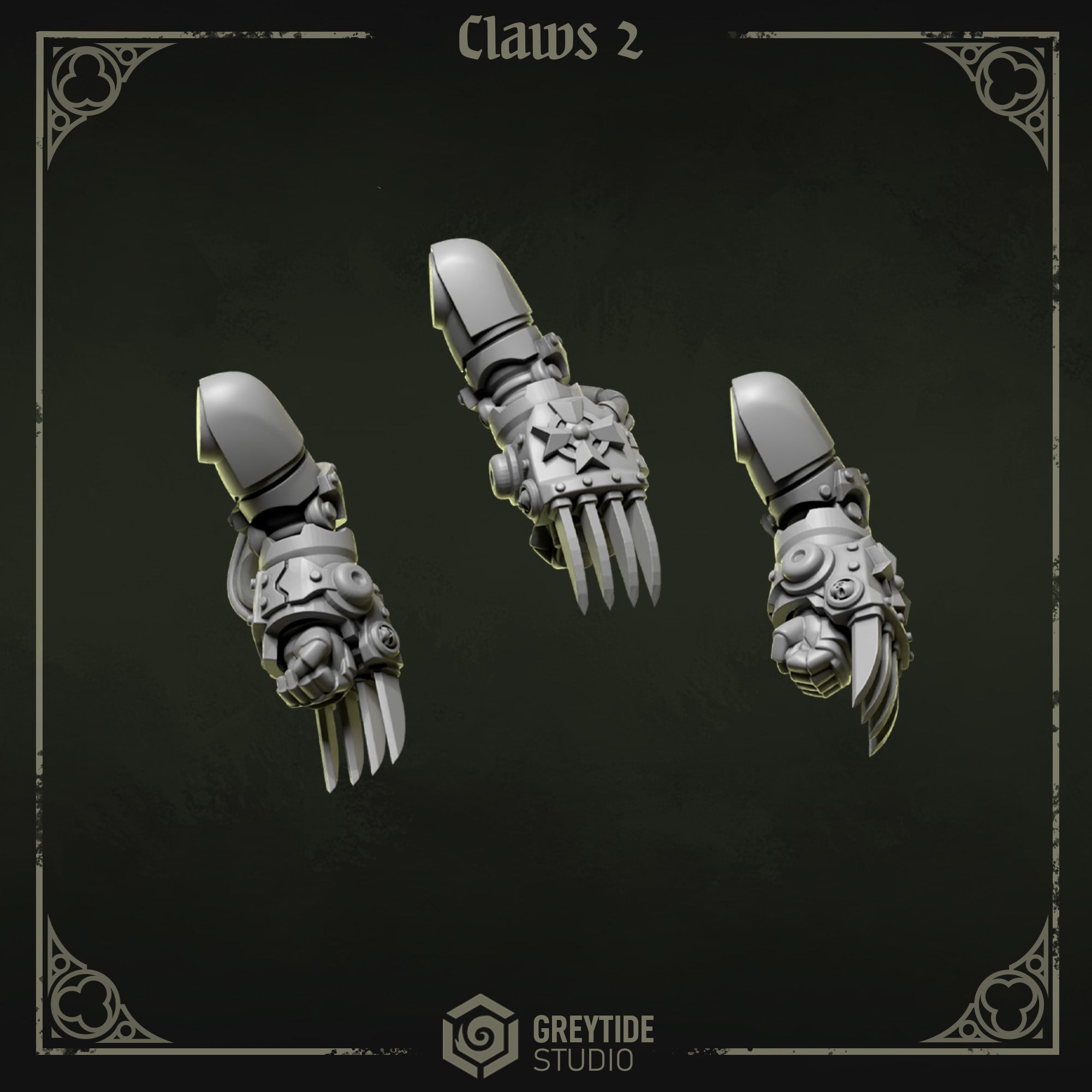 Eternal Pilgrims Claws - Set 2 (3 Pieces) – 3D printed weapons for 40k miniatures, New Zealand