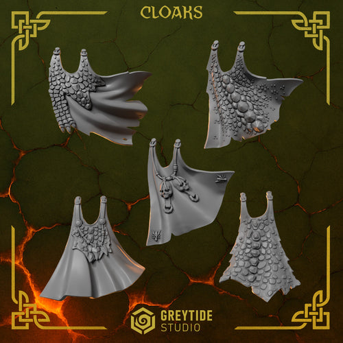 Anvil Wardens Cloaks (5 Pieces) – 3D printed bits for 40k miniatures, New Zealand