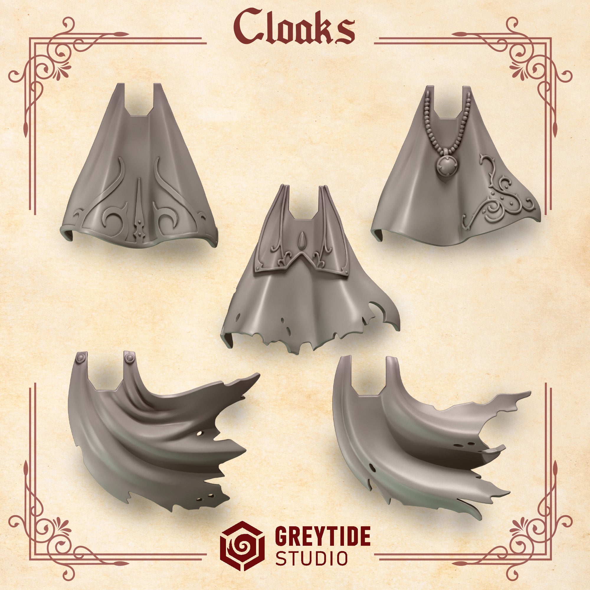 Crimson Lords Cloaks (5 Pieces)