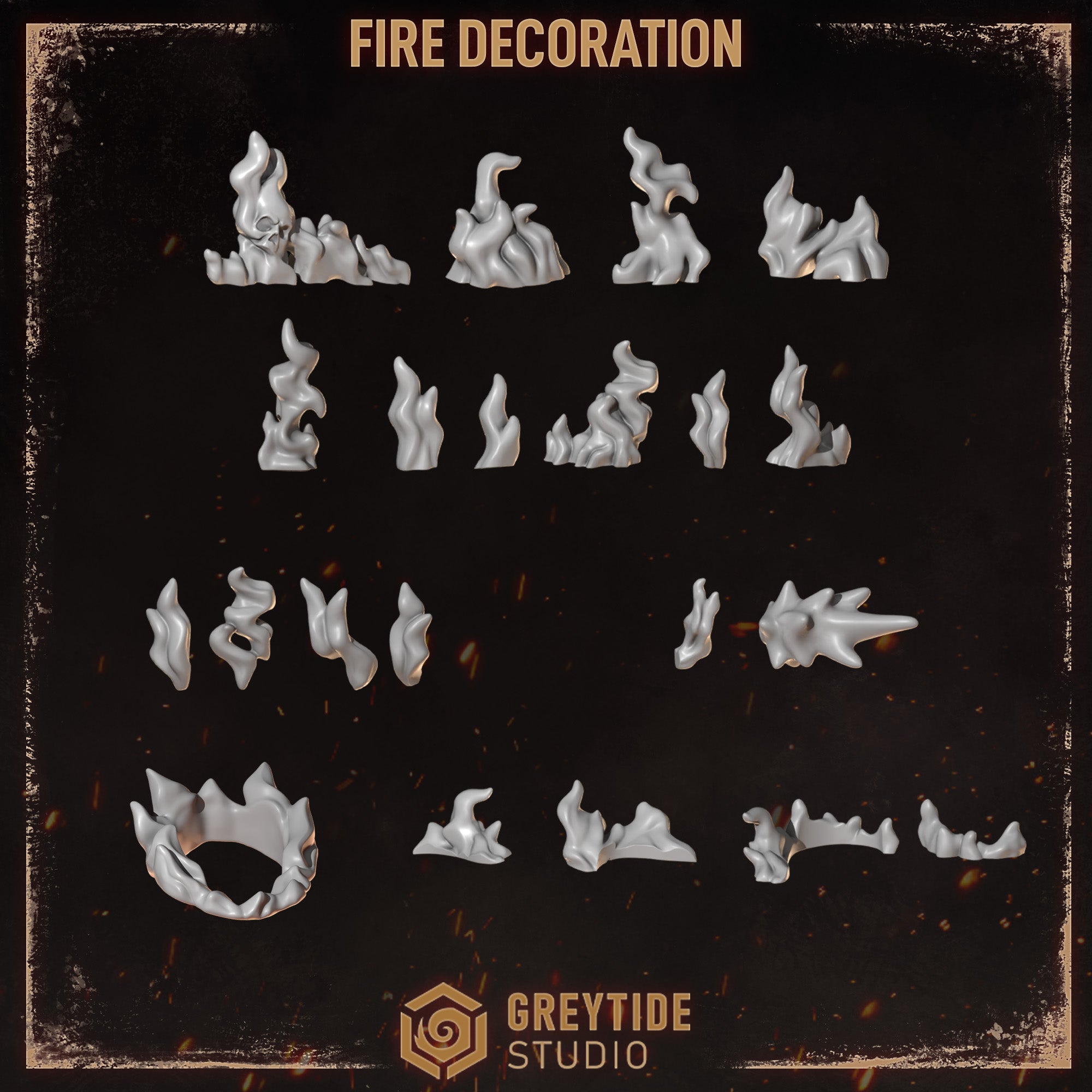 Cursed Company Fire Decorations (21 Pieces)
