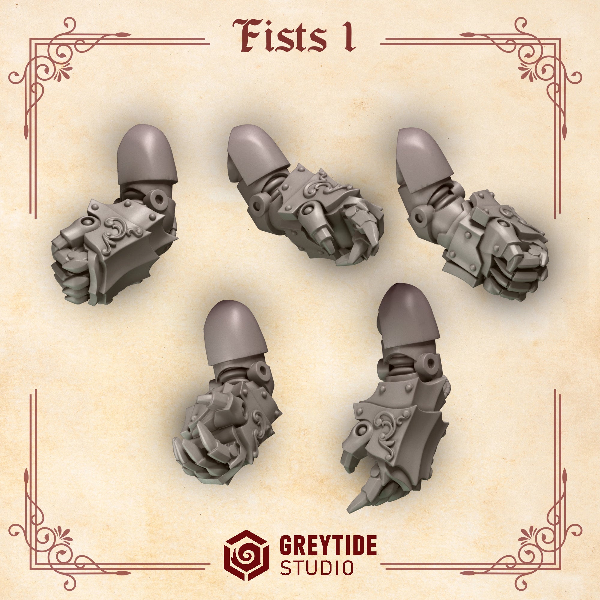 Crimson Lords Fists - Set 1 (5 Pieces)
