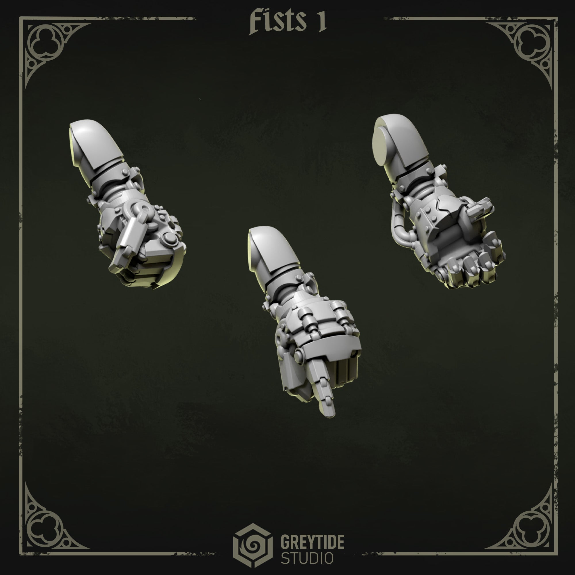 Eternal Pilgrims Fists - Set 1 (3 Pieces) – 3D printed weapons for 40k miniatures, New Zealand