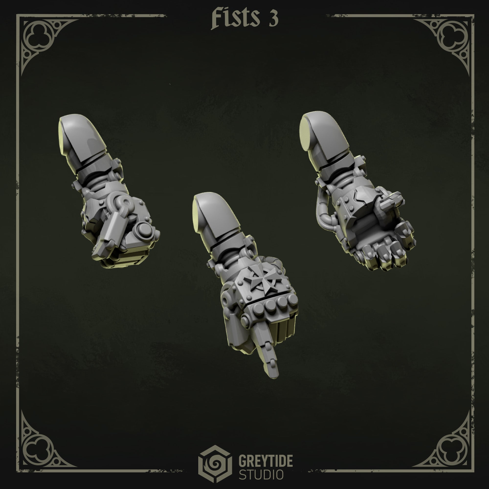 Eternal Pilgrims Fists - Set 3 (3 Pieces) – 3D printed weapons for 40k miniatures, New Zealand