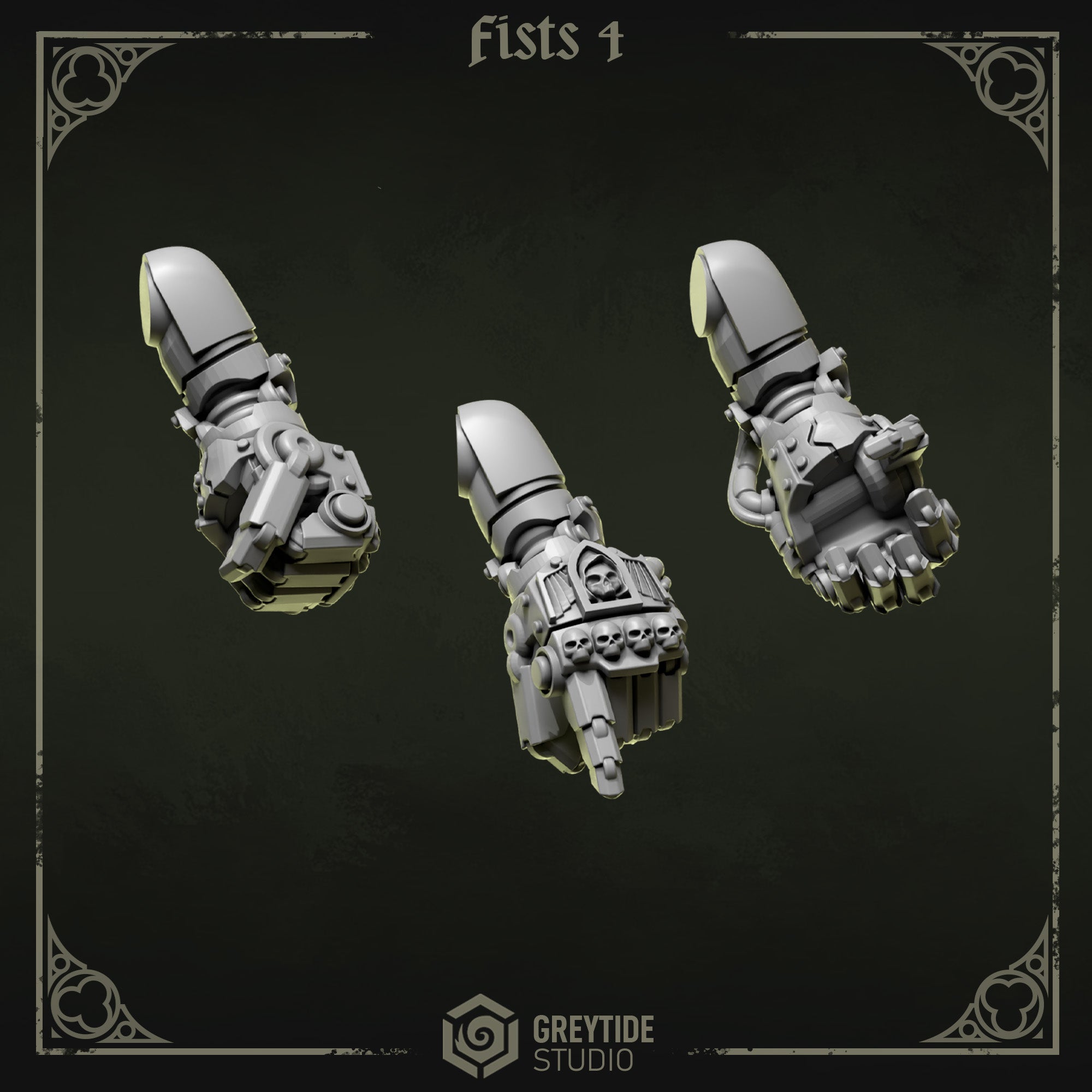 Eternal Pilgrims Fists - Set 4 (3 Pieces) – 3D printed weapons for 40k miniatures, New Zealand