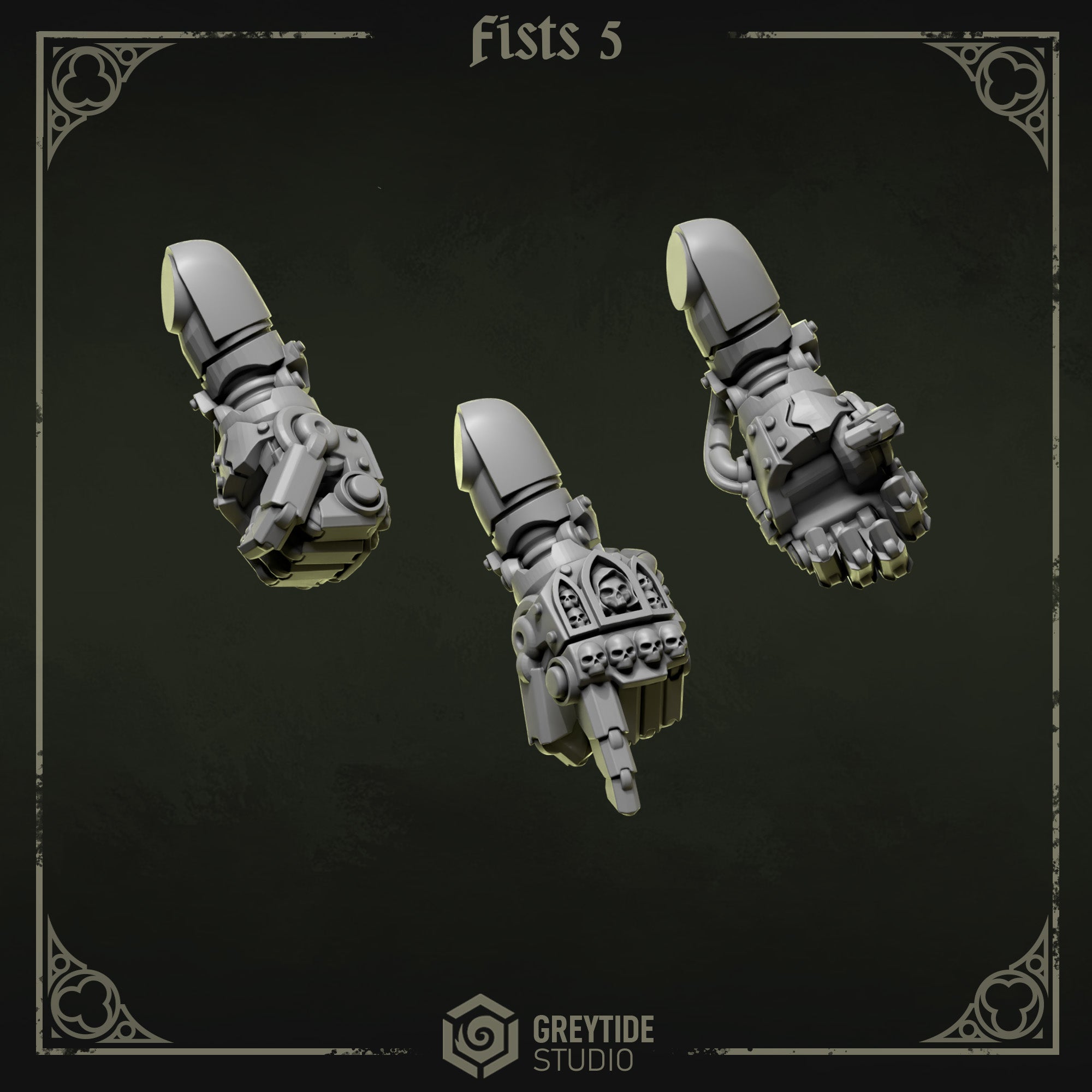 Eternal Pilgrims Fists - Set 5 (3 Pieces) – 3D printed weapons for 40k miniatures, New Zealand