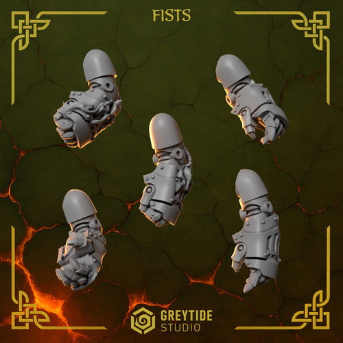 Anvil Wardens Fists (5 Pieces) – 3D printed weapons for 40k miniatures, New Zealand
