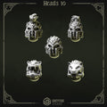 Eternal Pilgrims Heads - Set 10 (5 Pieces) – 3D printed heads for 40k miniatures, New Zealand