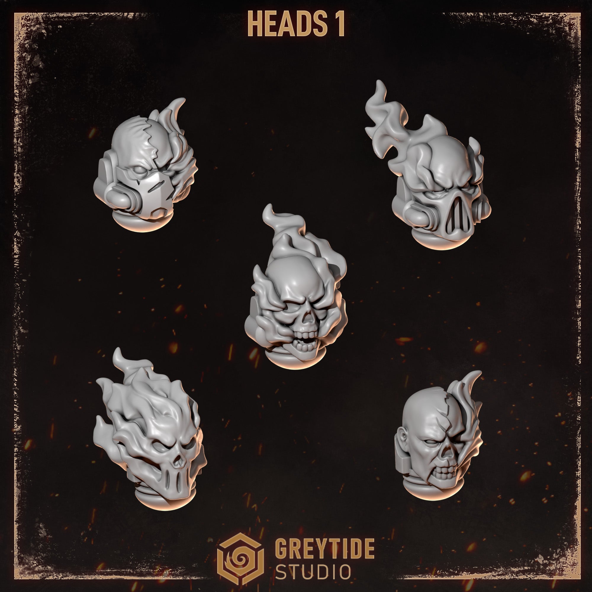 Cursed Company Heads - Set 1 (5 Pieces)
