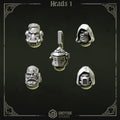 Eternal Pilgrims Heads - Set 1 (5 Pieces) – 3D printed heads for 40k miniatures, New Zealand
