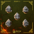 Anvil Wardens Heads - Set 2 (5 Pieces) – 3D printed heads for 40k miniatures, New Zealand