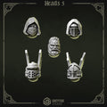 Eternal Pilgrims Heads - Set 5 (5 Pieces) – 3D printed heads for 40k miniatures, New Zealand