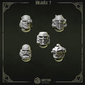 Eternal Pilgrims Heads - Set 7 (5 Pieces) – 3D printed heads for 40k miniatures, New Zealand