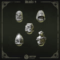 Eternal Pilgrims Heads - Set 9 (5 Pieces) – 3D printed heads for 40k miniatures, New Zealand