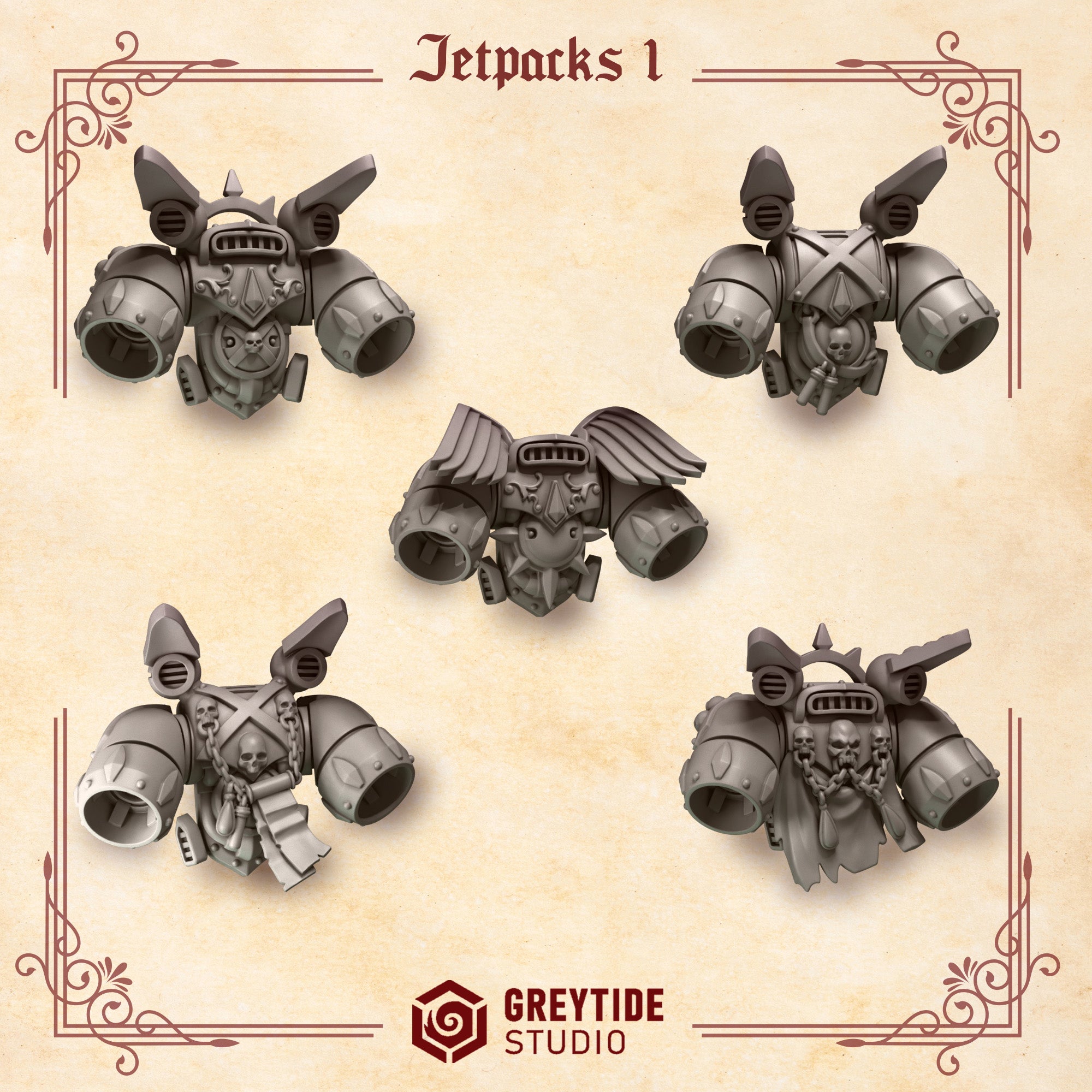 Crimson Lords Jetpacks - Set 1 (5 Pieces)