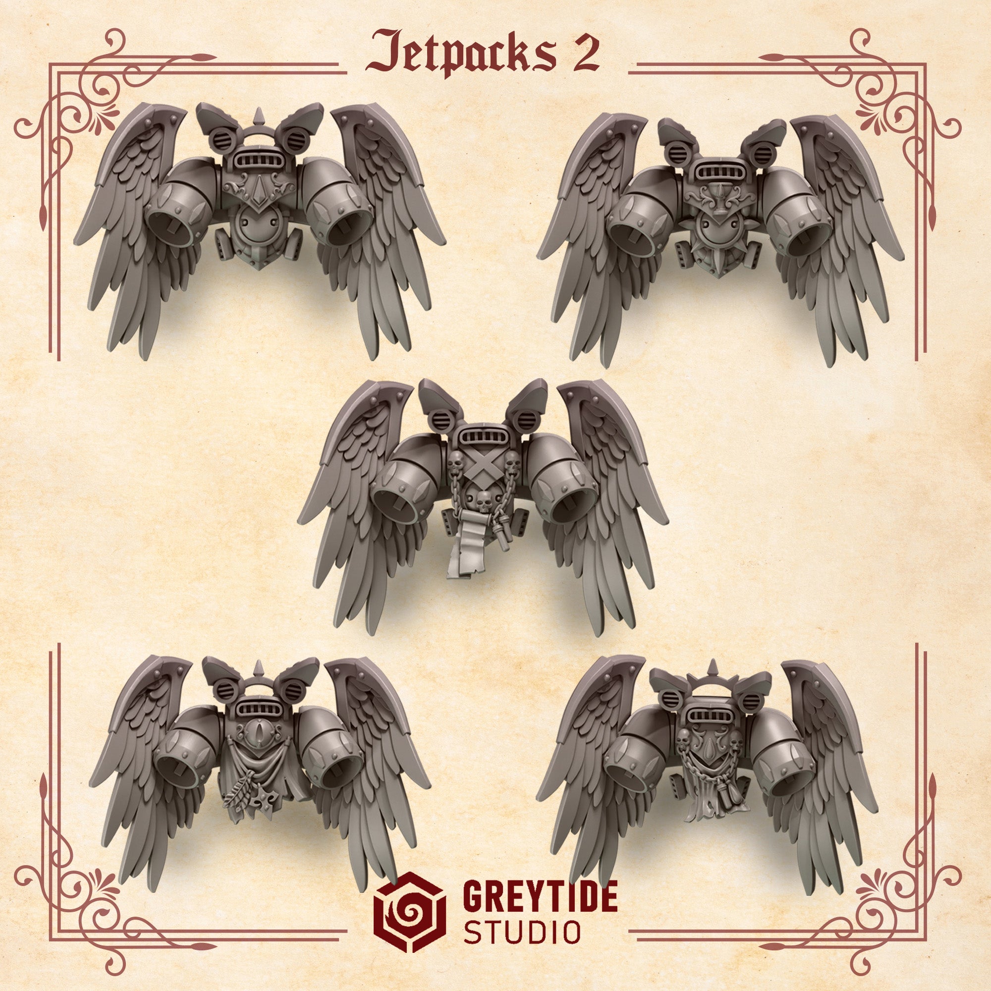 Crimson Lords Jetpacks - Set 2 (5 Pieces)