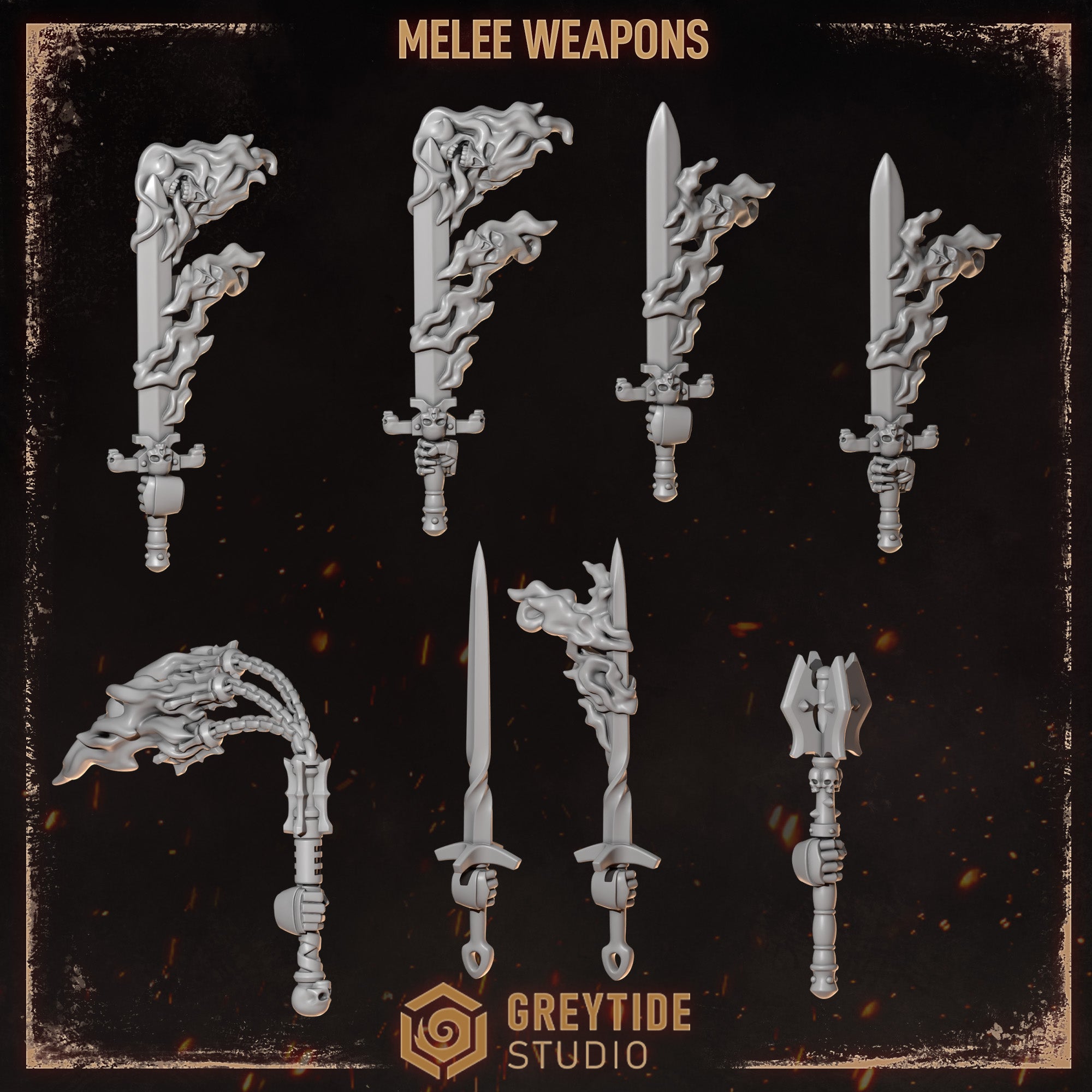 Cursed Company Melee Weapons (8 Pieces)
