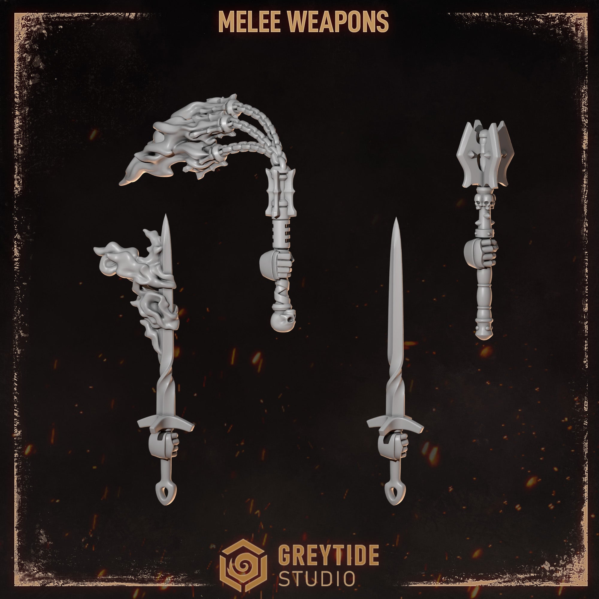 Cursed Company Melee Weapons (4 Pieces)
