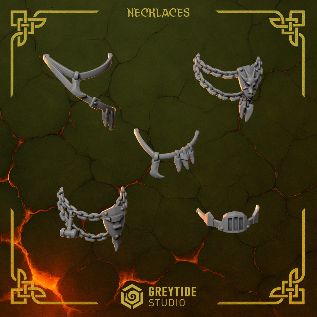 Anvil Wardens Necklaces (5 Pieces) – 3D printed bits for 40k miniatures, New Zealand