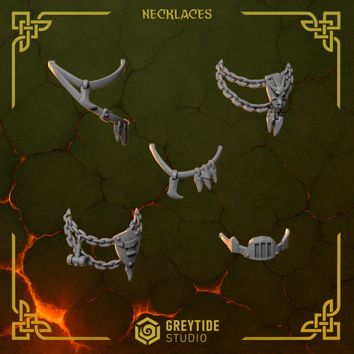 Anvil Wardens Necklaces (5 Pieces) – 3D printed bits for 40k miniatures, New Zealand